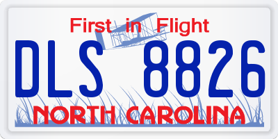 NC license plate DLS8826