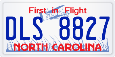 NC license plate DLS8827
