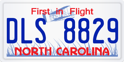 NC license plate DLS8829