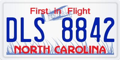 NC license plate DLS8842