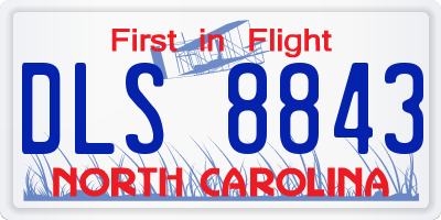 NC license plate DLS8843