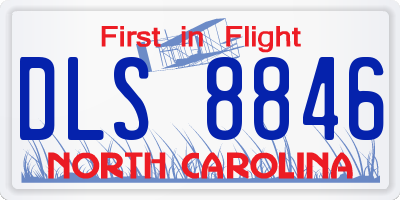 NC license plate DLS8846
