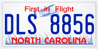 NC license plate DLS8856