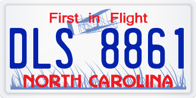 NC license plate DLS8861