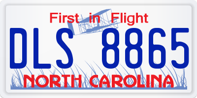 NC license plate DLS8865