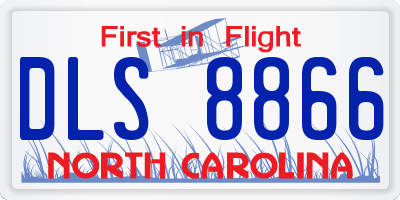 NC license plate DLS8866