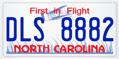 NC license plate DLS8882