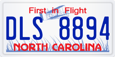 NC license plate DLS8894