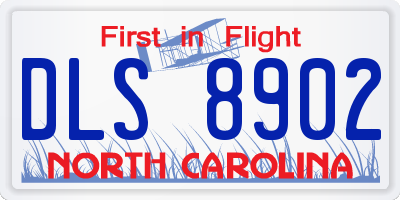 NC license plate DLS8902