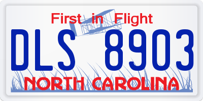 NC license plate DLS8903