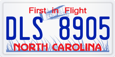 NC license plate DLS8905
