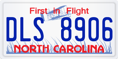 NC license plate DLS8906