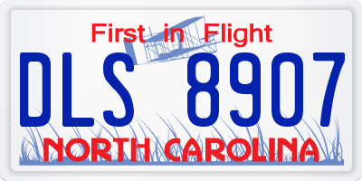 NC license plate DLS8907