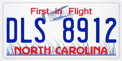NC license plate DLS8912