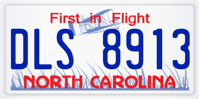 NC license plate DLS8913
