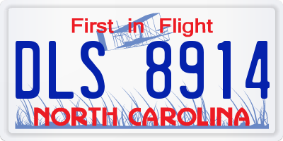 NC license plate DLS8914
