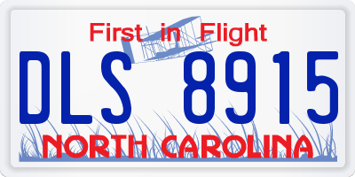 NC license plate DLS8915
