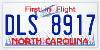 NC license plate DLS8917