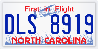NC license plate DLS8919