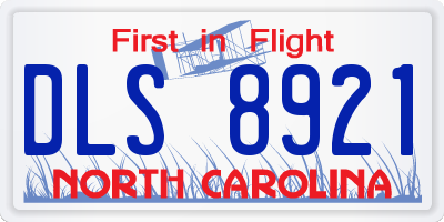 NC license plate DLS8921