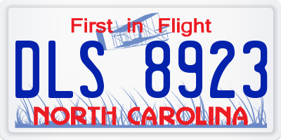 NC license plate DLS8923
