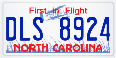 NC license plate DLS8924