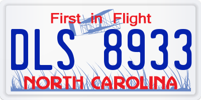 NC license plate DLS8933