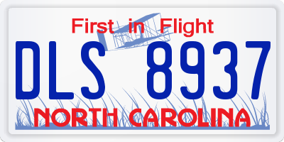 NC license plate DLS8937