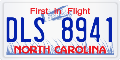 NC license plate DLS8941