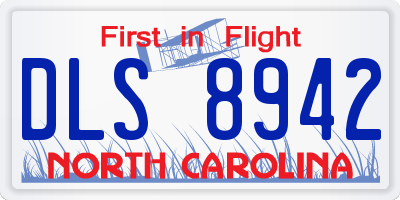 NC license plate DLS8942
