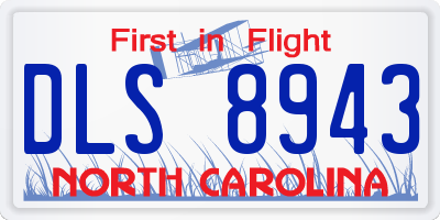 NC license plate DLS8943