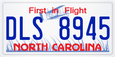 NC license plate DLS8945