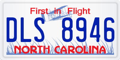 NC license plate DLS8946