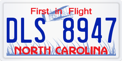 NC license plate DLS8947