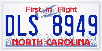 NC license plate DLS8949