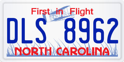 NC license plate DLS8962