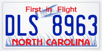 NC license plate DLS8963