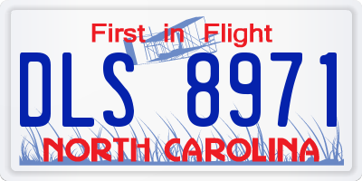 NC license plate DLS8971