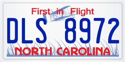 NC license plate DLS8972