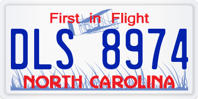 NC license plate DLS8974