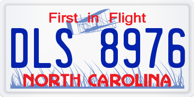 NC license plate DLS8976