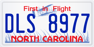 NC license plate DLS8977