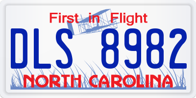 NC license plate DLS8982