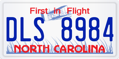 NC license plate DLS8984