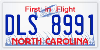 NC license plate DLS8991