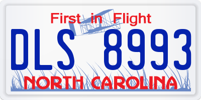 NC license plate DLS8993