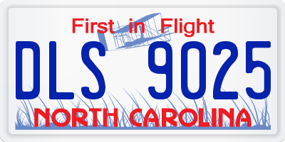 NC license plate DLS9025