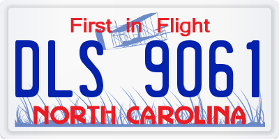 NC license plate DLS9061