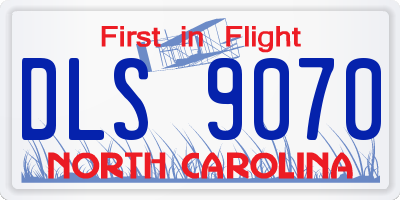 NC license plate DLS9070
