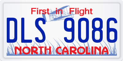 NC license plate DLS9086
